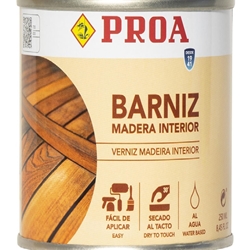 BARNIZ INTERIOR AL AGUA PROA INCOLORO - Imagen 1